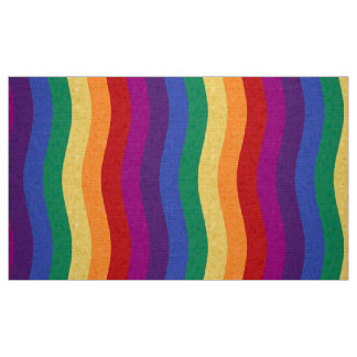 Rainbow-Farb-Wavy-Linien Stoff
