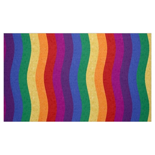 Rainbow-Farb-Wavy-Linien Stoff (Fat Quarter (45,7 x 55,9 cm))