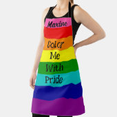 Rainbow Farbe mir mit Stolz Personalisieren Schürze (InSitu)