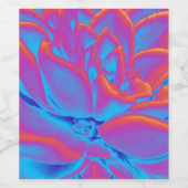 Rainbow-Farbe Sukkuläre Pflanze Weinetikett (Einzelnes Label)