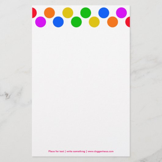 Rainbow-Farben Briefpapier (Vorderseite)