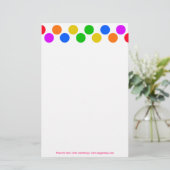 Rainbow-Farben Briefpapier (Stehend Vorderseite)