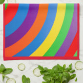 RAINBOW FARBEN HELLE GROSSE SCHARFE GESCHIRRTUCH (Gefaltet)