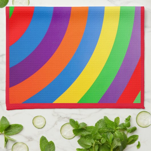 RAINBOW FARBEN HELLE GROSSE SCHARFE GESCHIRRTUCH (Gefaltet)