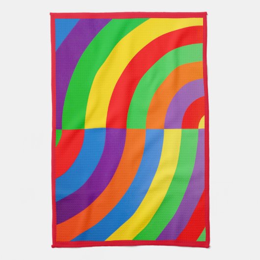 RAINBOW FARBEN HELLE GROSSE SCHARFE GESCHIRRTUCH (Vertikal)