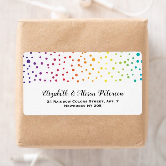 Rainbow-Farben Konfetti-Lesben-Hochzeit (Insitu)