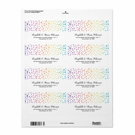 Rainbow-Farben Konfetti-Lesben-Hochzeit (Vorne)