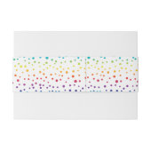 Rainbow-Farben Konfetti-Lesben-Hochzeit Einladungsbanderole (Rückseitenbeispiel)