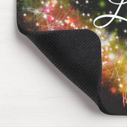 Rainbow-Farben sprühen Farbe Glitzer-Herz Mousepad (Ecke)