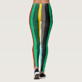 Rainbow-Farben Streifen Leggings (Rückseite)