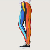 Rainbow-Farben Streifen Leggings (Links)