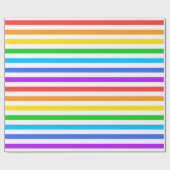 Rainbow-Farben und Weißstreifen-Wrapping-Papier Geschenkpapier (Flach)