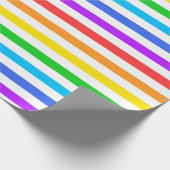 Rainbow-Farben und Weißstreifen-Wrapping-Papier Geschenkpapier (Ecke)