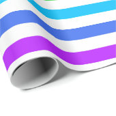 Rainbow-Farben und Weißstreifen-Wrapping-Papier Geschenkpapier (Rolleneckpunkt)