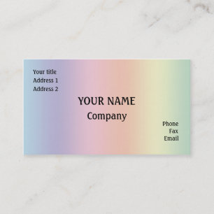 Rainbow-Farben Visitenkarte