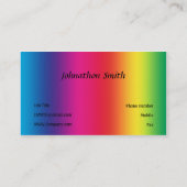 Rainbow-Farben Visitenkarte (Rückseite)