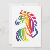 Rainbow-farbene Briefe Pride Birthday Party Einladung (Rückseite)