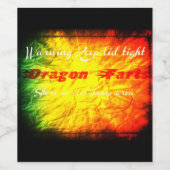 Rainbow-farbene Dragon-Furzen für die Herstellung  Weinetikett (Einzelnes Label)