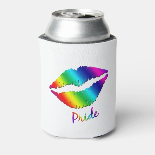 Rainbow-farbene Lippen Dosenkühler (Kanne Rückseite)
