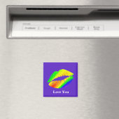 Rainbow-farbene Lippen Magnet (In Situ (Geschirrspüler))
