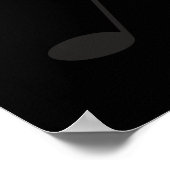 Rainbow-farbene Musiknoten 48 x 32 Poster (Ecke)