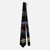 Rainbow-farbene Musiknoten Krawatte (Vorderseite)
