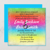 Rainbow-farbene Not leidende Hochzeitseinladungen Einladung (Vorne/Hinten)