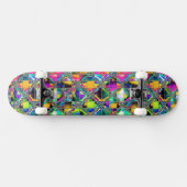 Rainbow-farbene Originalkunst der 90er Jahre Skateboard (Horizontal)
