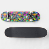 Rainbow-farbene Originalkunst der 90er Jahre Skateboard (Horizontal)