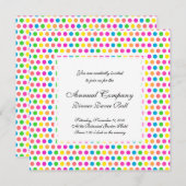 Rainbow-farbene Polka-Dosen Fick Happy-Muster Einladung (Vorne/Hinten)
