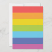 Rainbow-farbene Streifen Benutzerdefinierte Party  Einladung (Rückseite)
