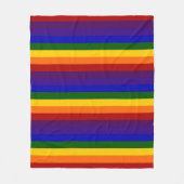 Rainbow-farbene Streifen Fleecedecke (Vorderseite)