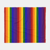 Rainbow-farbene Streifen Fleecedecke (Vorderseite (Horizontal))