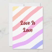 Rainbow-farbene Streifen Pastellfarben Liebe ist L