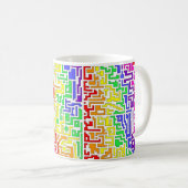 Rainbow-farbene Tasse (VorderseiteRechts)
