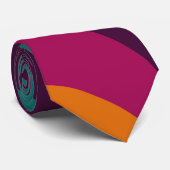 Rainbow-farbene Wavy-Streifen Krawatte (Gerollt)