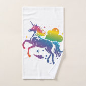 Rainbow-farbenes Einhorn-Design Badhandtuch Set (Handtuch)