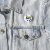 Rainbow-farbenes Einhorn-Design Button (Beispiel)