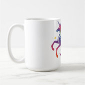 Rainbow-farbenes Einhorn-Design Kaffeetasse (Links)