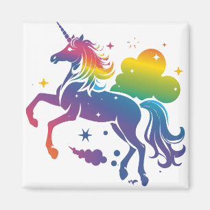 Rainbow-farbenes Einhorn-Design Magnet