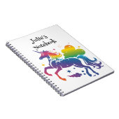 Rainbow-farbenes Einhorn-Design Notizblock (Rechte Seite)