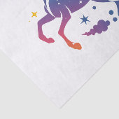 Rainbow-farbenes Einhorn-Design Seidenpapier (Ausschnitt)