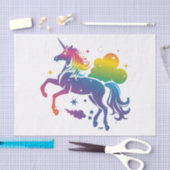 Rainbow-farbenes Einhorn-Design Seidenpapier (Handwerk)