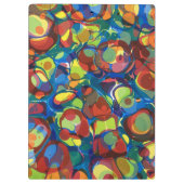 Rainbow-farbenes modernes Marmormuster aus Party Klemmbrett (Rückseite)