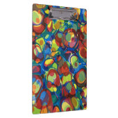 Rainbow-farbenes modernes Marmormuster aus Party Klemmbrett (Rechts)