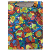 Rainbow-farbenes modernes Marmormuster aus Party Klemmbrett (Vorderseite)