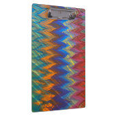 Rainbow-farbenes modernes Marmormuster Vertigo Mus Klemmbrett (Rechts)