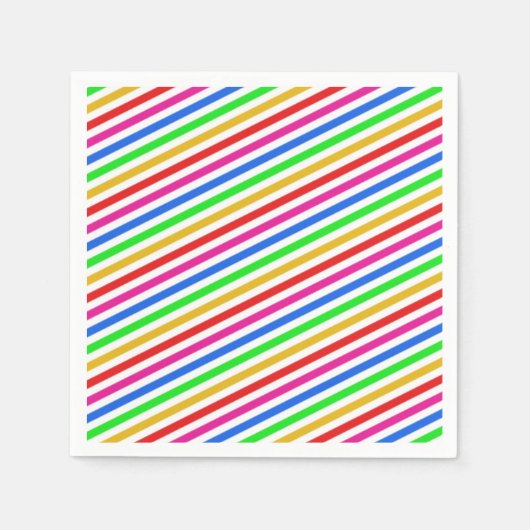 Rainbow-farbenes Papier Napkins Serviette (Vorderseite)
