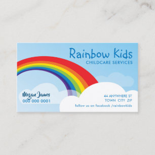 RAINBOW farbenfrohe moderne Illustration Visitenkarte