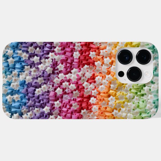 RAINBOW FARBIERTE 3-D-PAPIER SEHEN BLUME PETES Case-Mate iPhone HÜLLE (Rückseite (Horizontal))